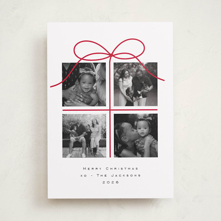"Christmas Gift" - Holiday Cards in Snow by Jenny Millington - Front