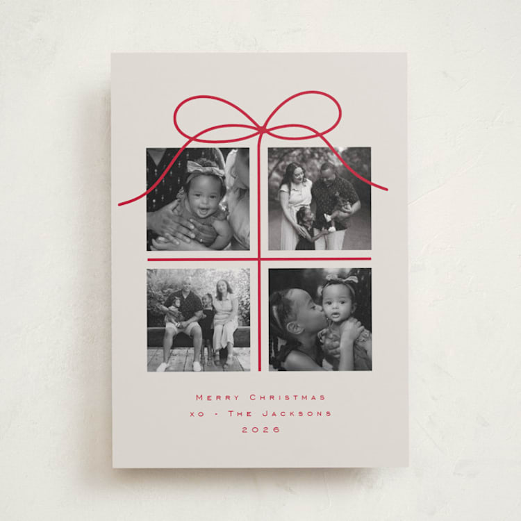 "Christmas Gift" - Holiday Cards in Nutmeg by Jenny Millington - Front