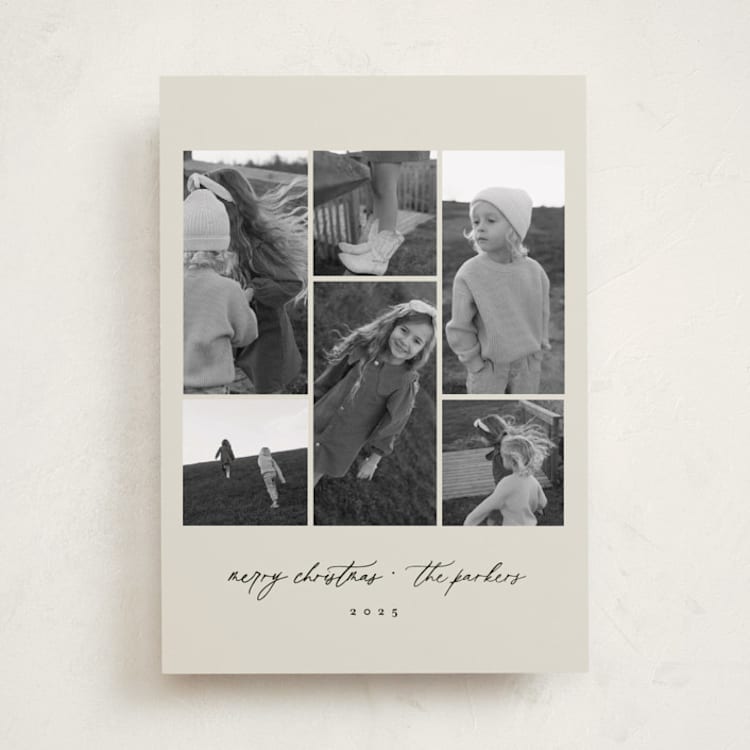 "Merry Modern" - Holiday Cards in Eggnog by Angela Thompson - Front