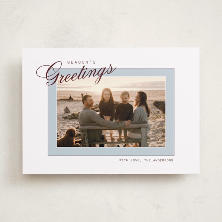 "Framed Script" - Holiday Cards in Ice by Cass Loh - Front