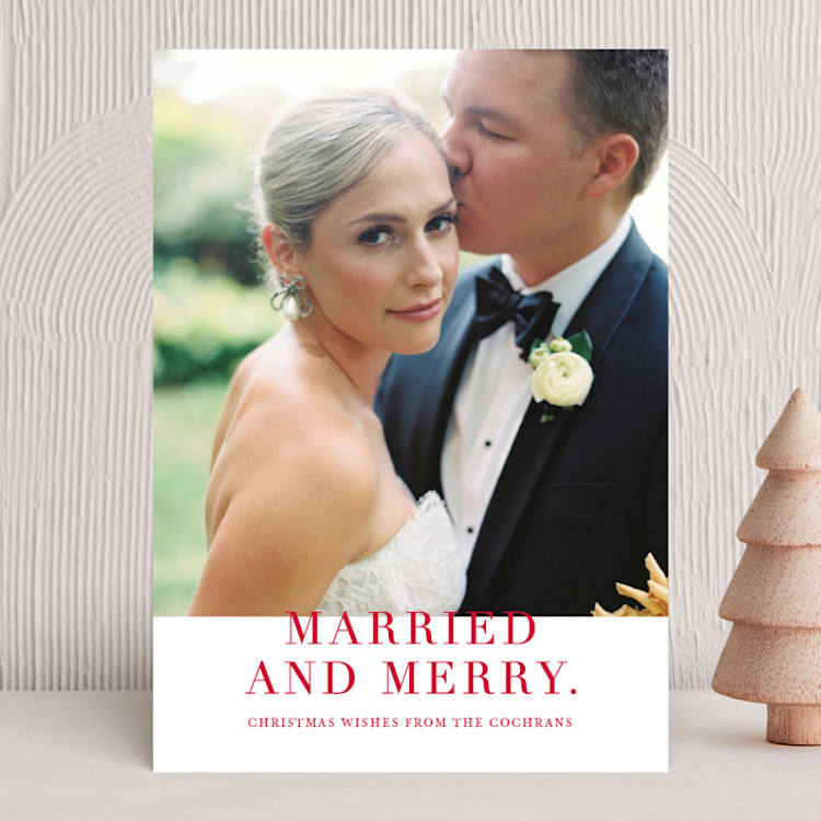 "Married and Merry" - Holiday Cards in Candy by Vanessa Doyle - Front