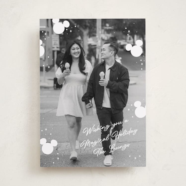 "Disney's Mickey Magical Holiday" - Holiday Cards in Snow by Pixel and Hank - Front