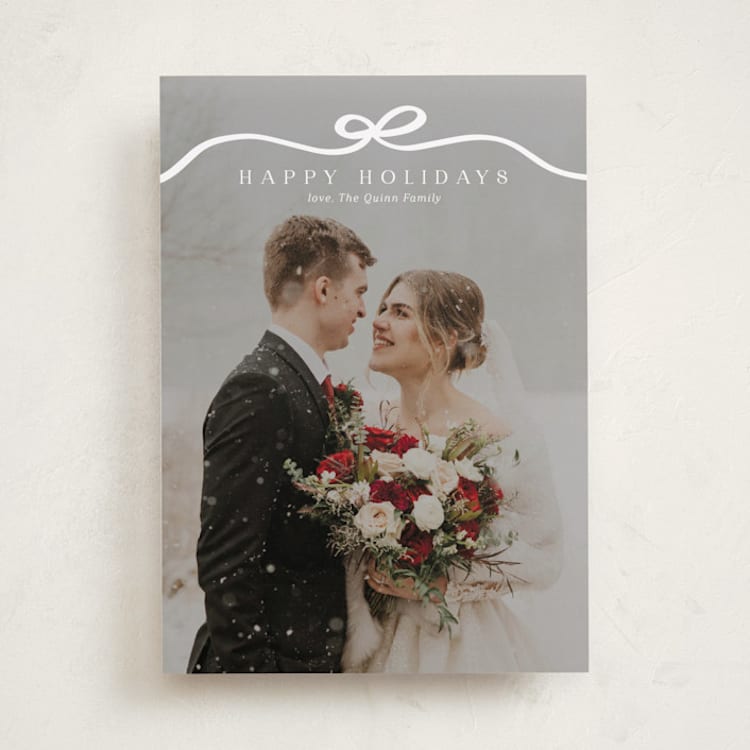 "Bow Tied" - Holiday Cards in Snow by Kaydi Bishop - Front