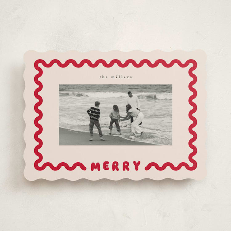 "Merry Wave" - Holiday Cards in Cream by Iveta Angelova - Front