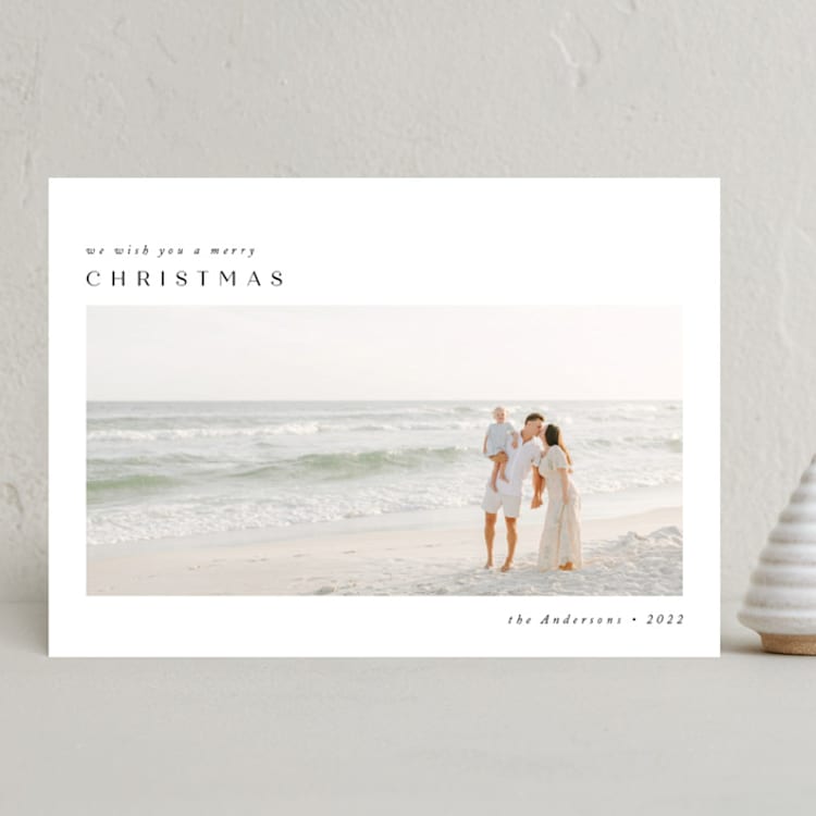 "classically" - Holiday Cards in Charcoal by MC Designs - Front