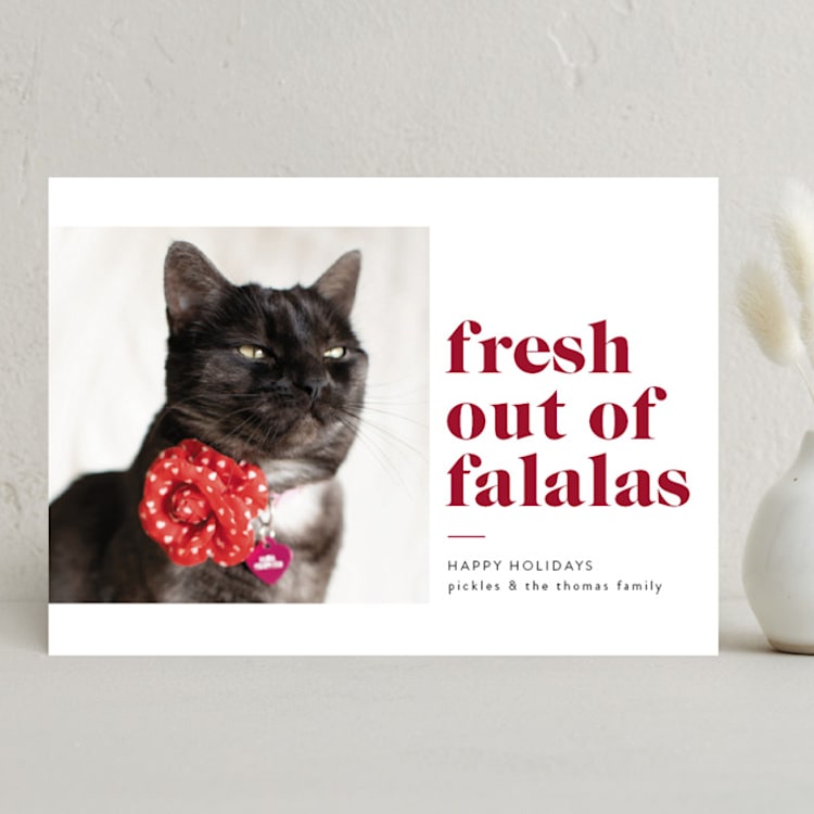 "Fresh Out" - Holiday Cards in Cranberry by Sarah Brown - Front