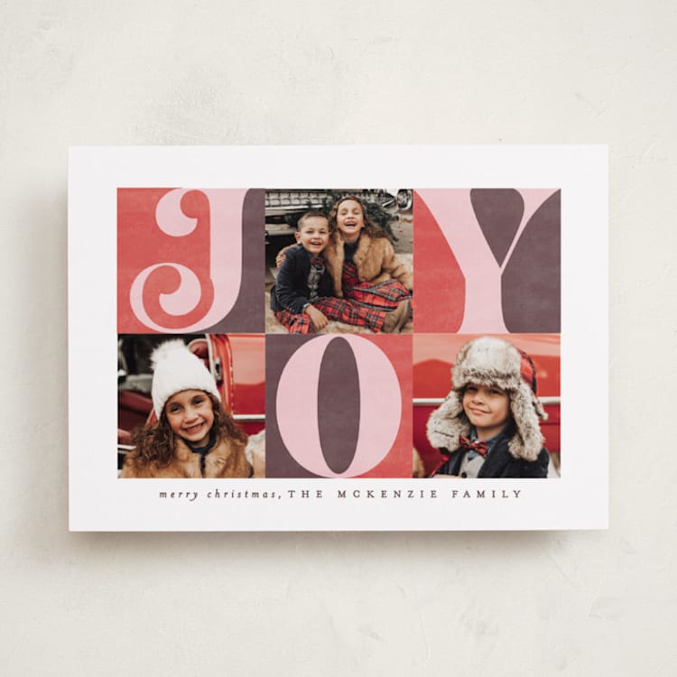 "Tripled Joy" - Holiday Cards in Sugar Plum by Brooke Chandler - Front