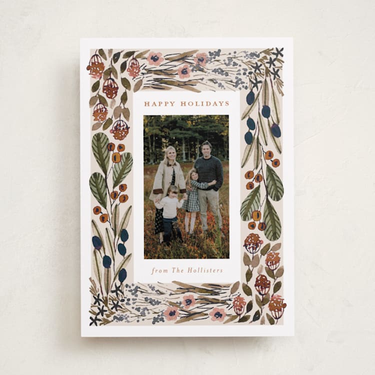 "Abundance" - Holiday Cards in Copper by Meagan Christensen - Front