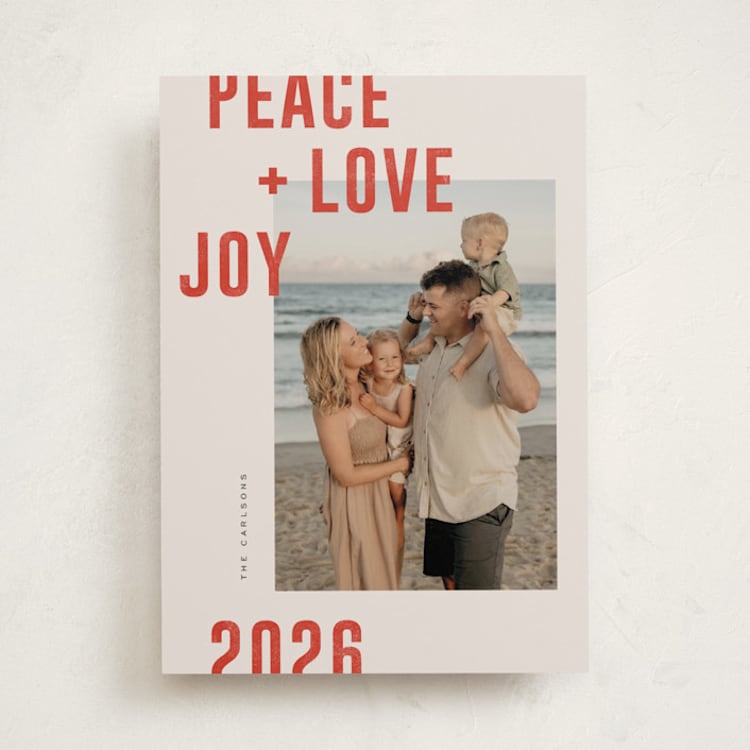 "Modern Winter" - Holiday Cards in Holly Berry by Michelle Taylor - Front