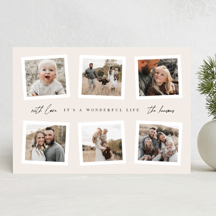 "Merry Photos" - Holiday Cards in Eggnog by Leah Bisch - Front