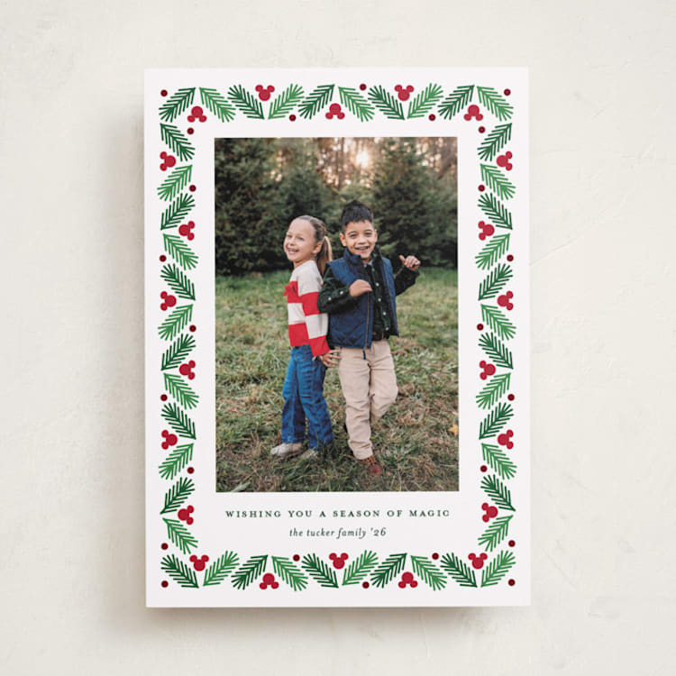 "Disney's Modern Mickey Holly" - Holiday Cards in Holly by Erica Krystek - Front