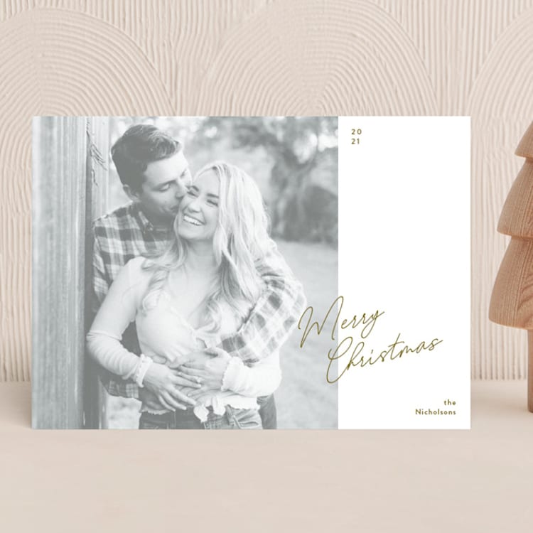 "Simple Edit" - Holiday Cards in Ginger by Wendy Chung - Front