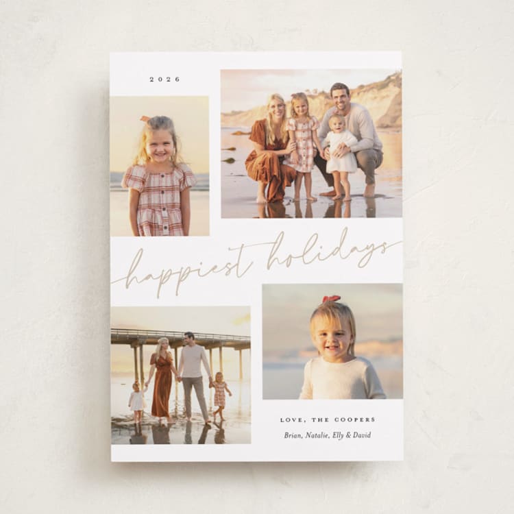 "minimal holiday gallery" - Holiday Cards in Snow by Sarah Curry - Front