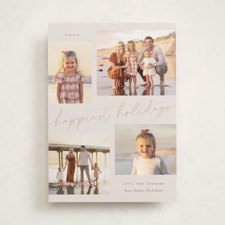 "minimal holiday gallery" - Holiday Cards in Taupe by Sarah Curry - Front