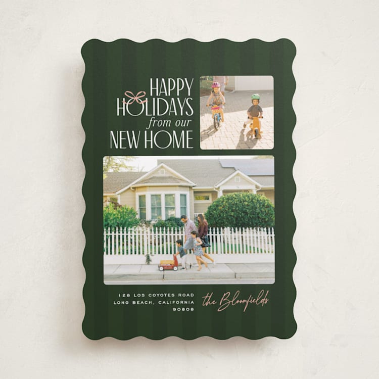 "From Our New Home" - Holiday Cards in Evergreen by Owl and Toad - Front