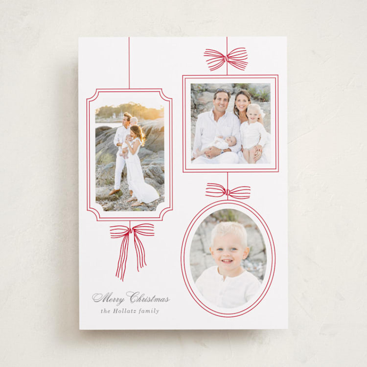 "Bows" - Holiday Cards in Snow by Baumbirdy - Front