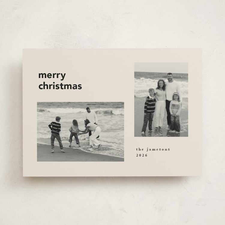 "Simpe Text" - Holiday Cards in Cream by Iveta Angelova - Front