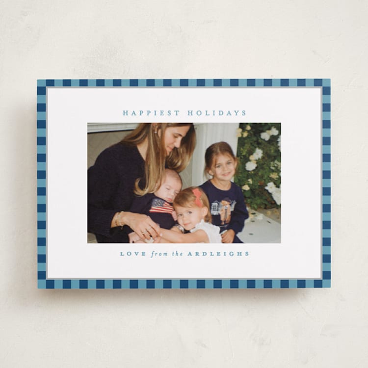 "The Charleston" - Holiday Cards in Navy by Kristie Kern - Front