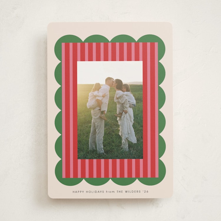 "Layered frame" - Holiday Cards in Candy Cane by Morgan Kendall - Front
