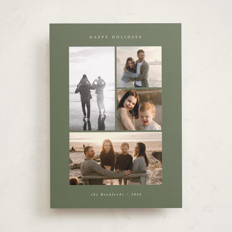 "Quartet" - Holiday Cards in Wreath by Emily Sabol Goss - Front