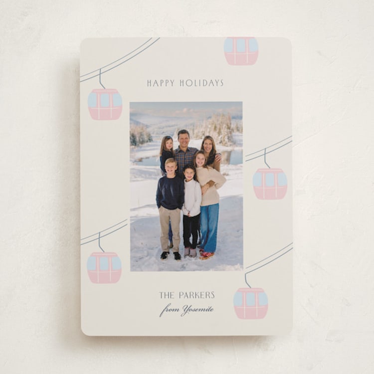 "Winter Heights" - Holiday Cards in Petal by Paloma Morand Monteil - Front
