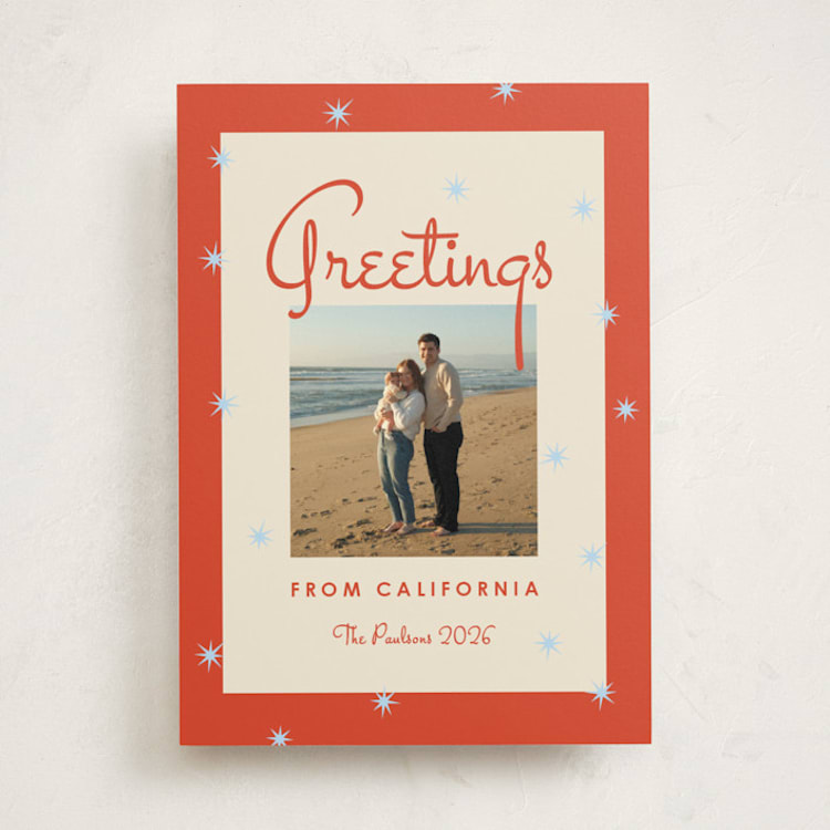 "Vintage Vacay" - Holiday Cards in Fire by Inkblot Design - Front