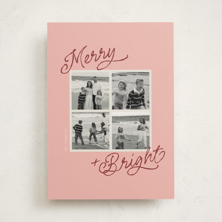 "vintage polariod" - Holiday Cards in Raspberry by Vivian Yiwing - Front