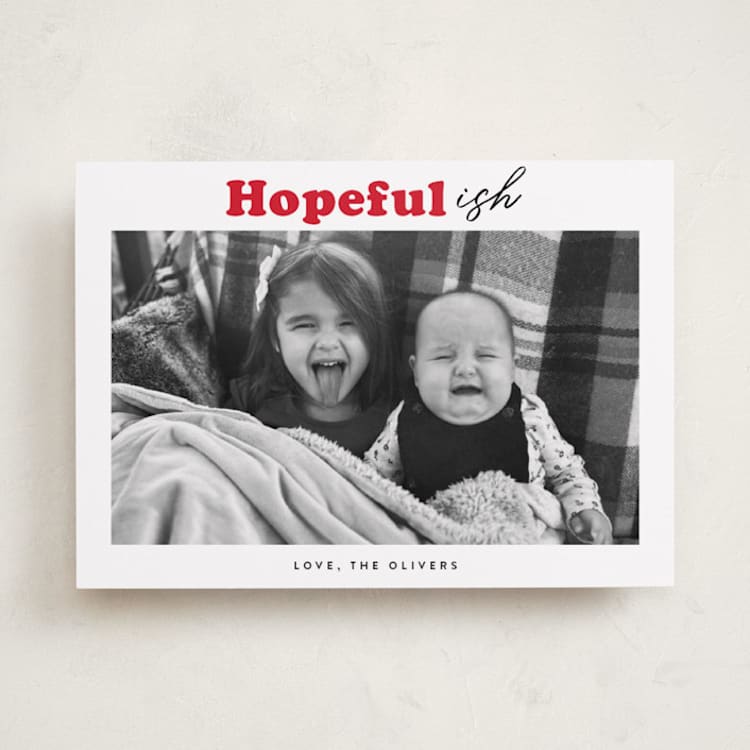 "Festive-ish" - Holiday Cards in Holly by Carrie ONeal - Front