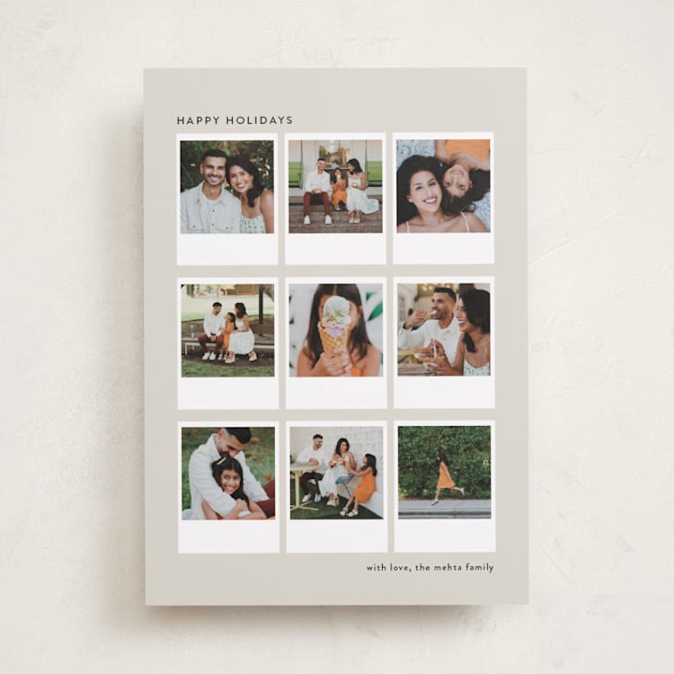 "Snapshot Stories" - Holiday Cards in Pudding by Lucrecia Caporale - Front