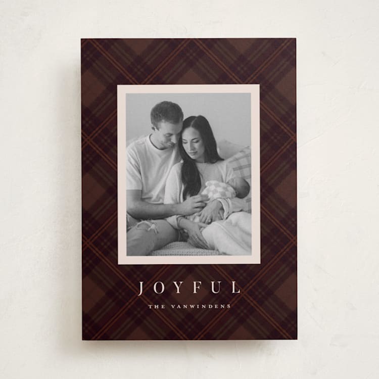 "Balmoral Green" - Holiday Cards in Cranberry by Olivia Kanaley Inman - Front