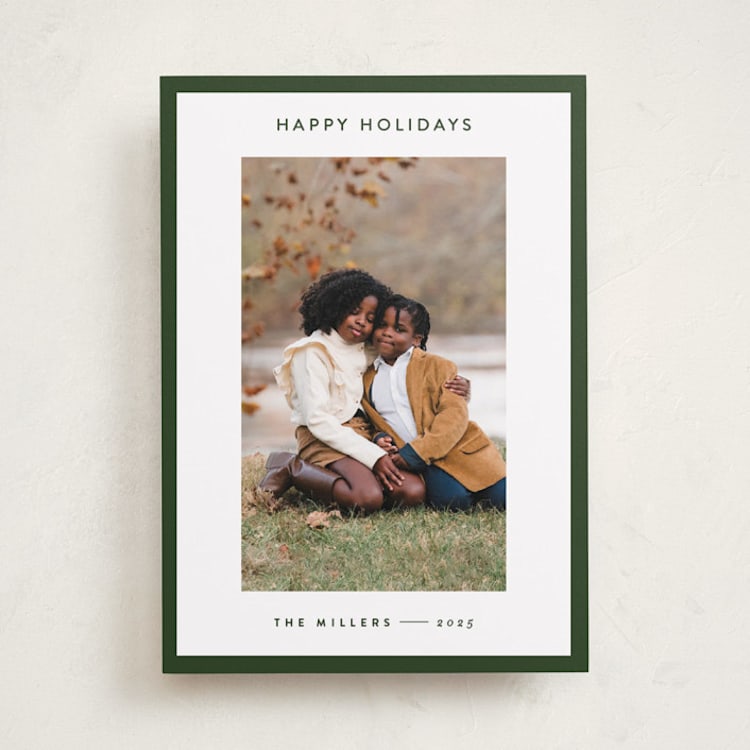 "Border" - Holiday Cards in Spruce by JoAnn Jinks - Front