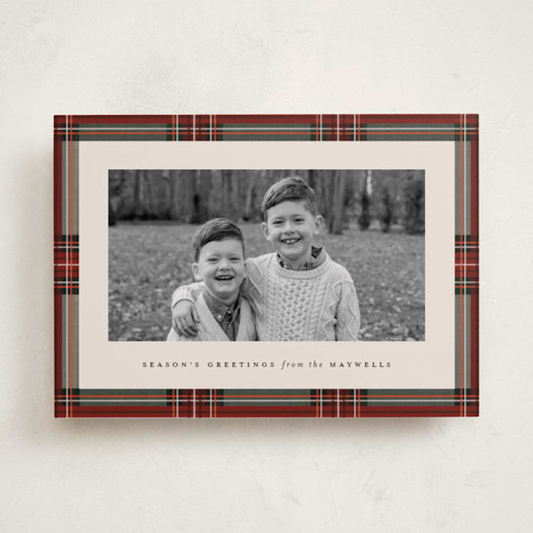 "Highland Holiday" - Holiday Cards in Antique by Olivia Kanaley Inman - Front
