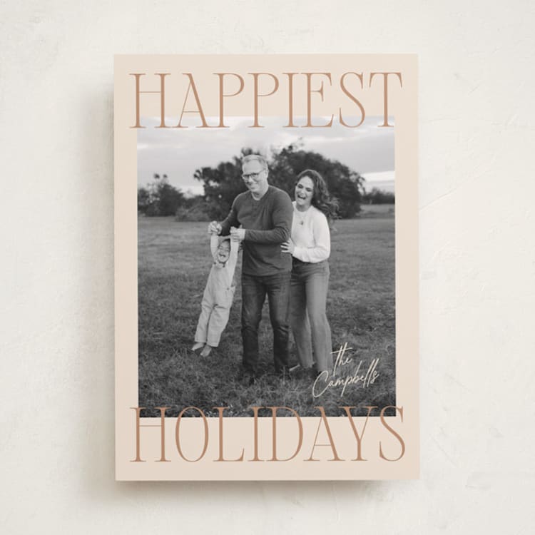 "Glam Greeting" - Holiday Cards in Eggnog by Ekko Studio - Front