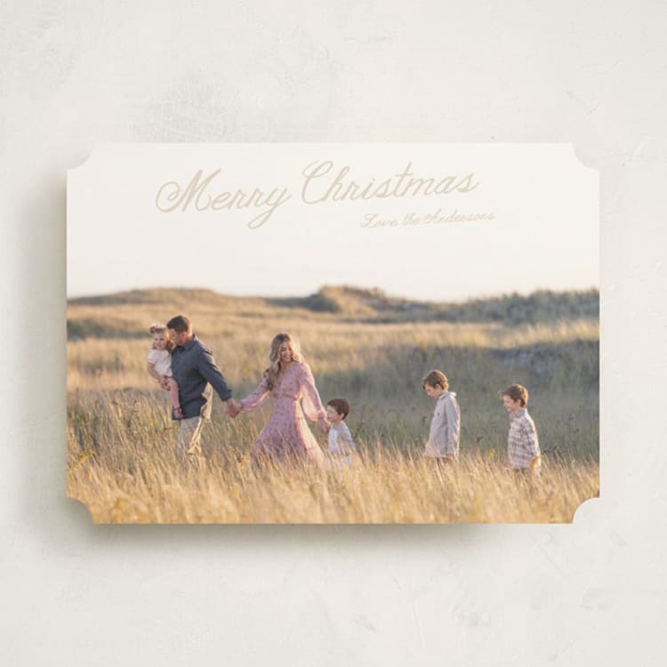 "Lightly Scripted" - Holiday Cards in Eggnog by Cass Loh - Front