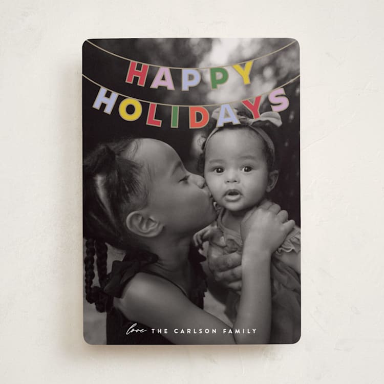 "Candy Garland" - Holiday Cards in Gumdrops by Maria Alou - Front