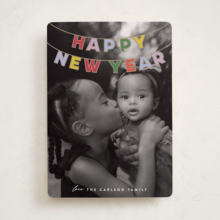 "Candy Garland" - Holiday Cards in Gumdrops by Maria Alou - Front