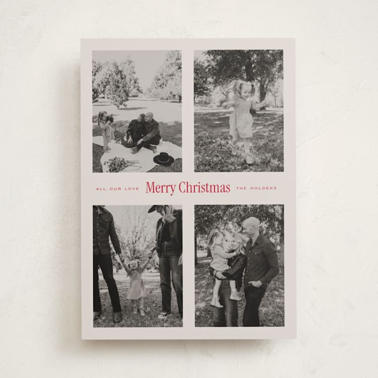 "Windowpane" - Holiday Cards in Eggnog by Leah Bisch - Front
