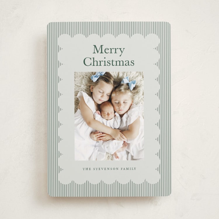 "Charm" - Holiday Cards in Evergreen by Nicoletta Savod - Front