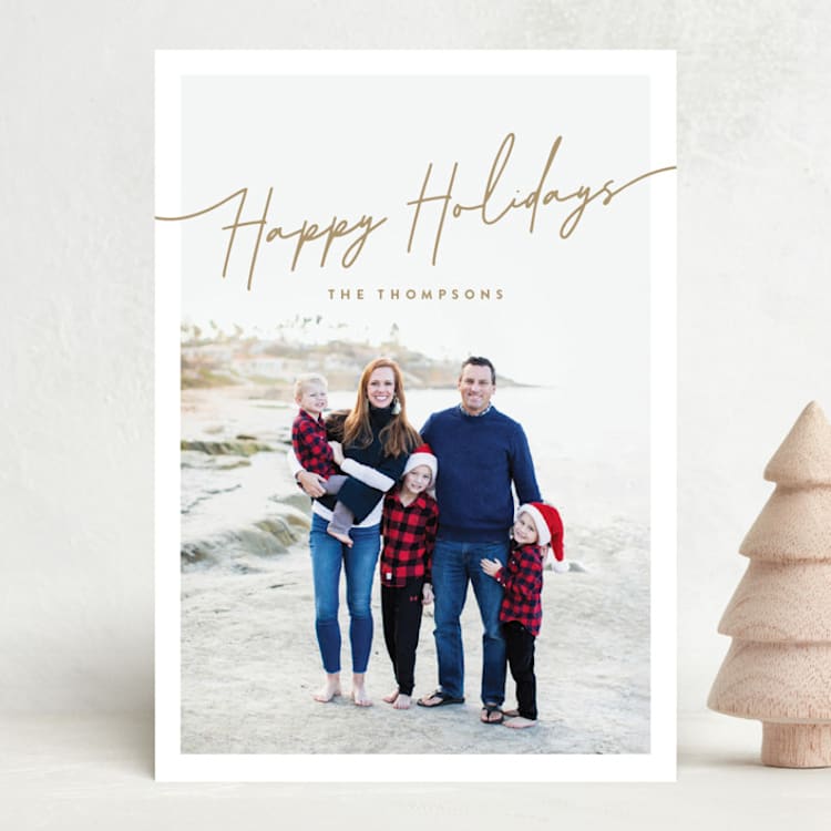 "On Holiday" - Holiday Cards in Golden Hour by Design Lotus - Front
