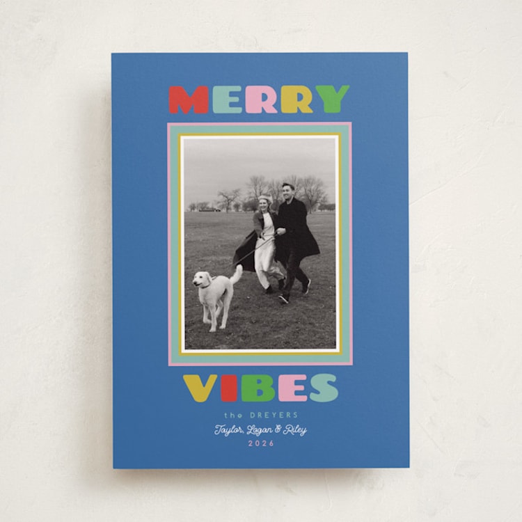 "Jolly Vibes Frame" - Holiday Cards in Celestial by Erika Firm - Front