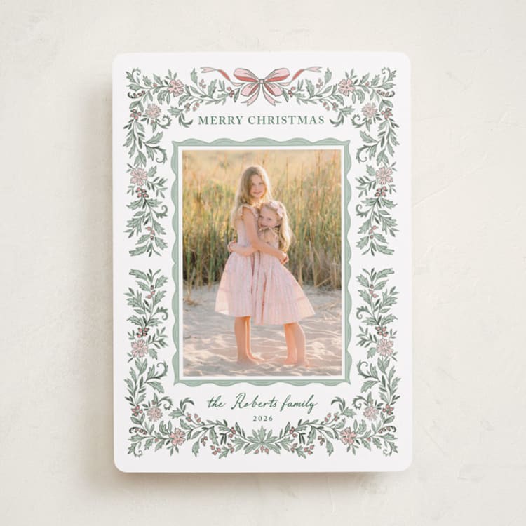 "Delicata" - Holiday Cards in Winter Rose by Petra Kern - Front