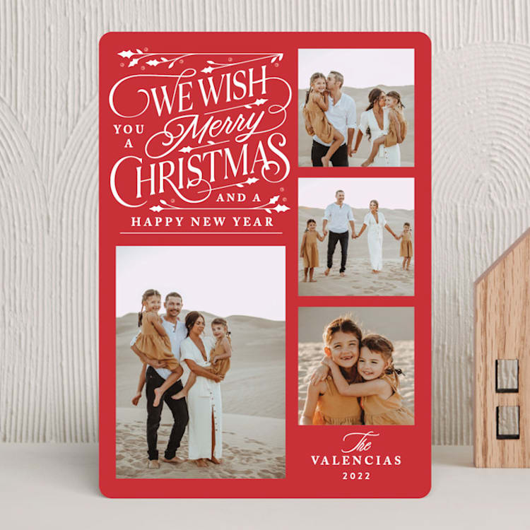 "Alpine Collection" - Holiday Cards in Cherry by Jill Means - Front