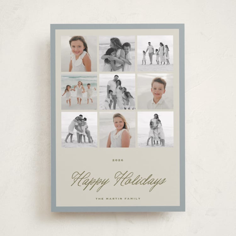 "Holiday Story" - Holiday Cards in Wintermint by Stephanie Heinrich Godbout - Front