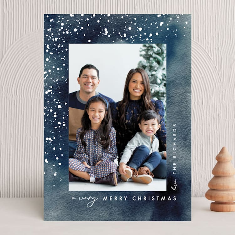 "Snowy Inky" - Holiday Cards in Midnight by Penny Eversole - Front