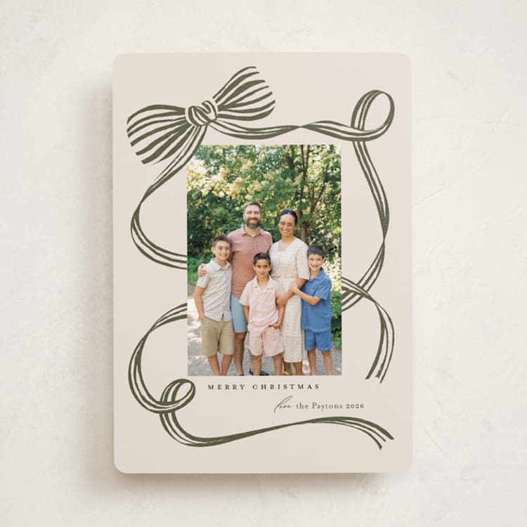 "Neddy" - Holiday Cards in Evergreen by Carrie ONeal - Front