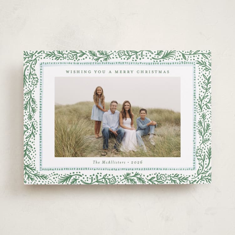 "Hyannis" - Holiday Cards in Wintergreen by Jennifer Wick - Front
