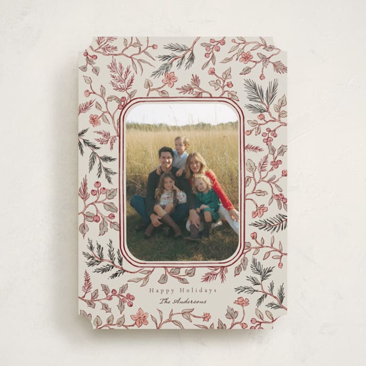 "A Winter Gathering" - Holiday Cards in Cherry by Elly - Front