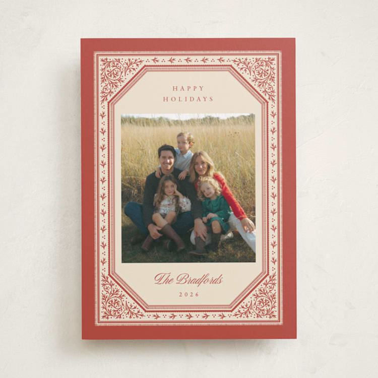 Berry Bookplate Holiday Photo Cards