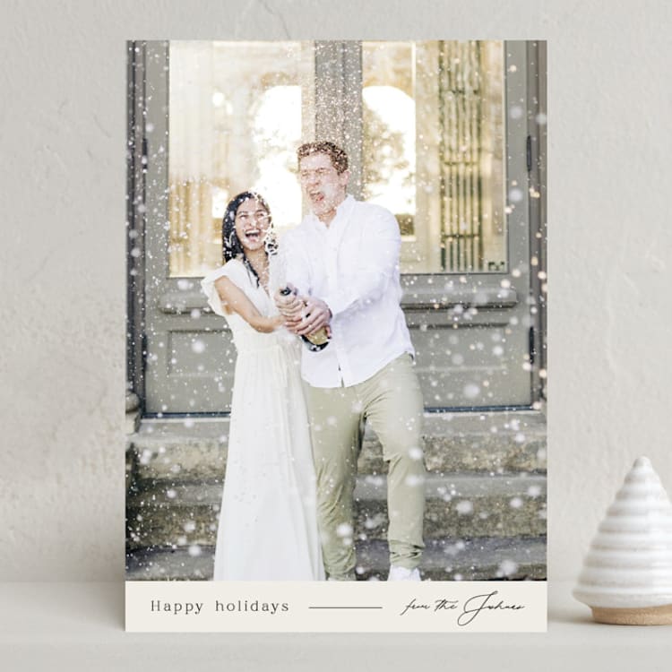 "signed card" - Holiday Cards in Ivory by Carolyn Nicks - Front