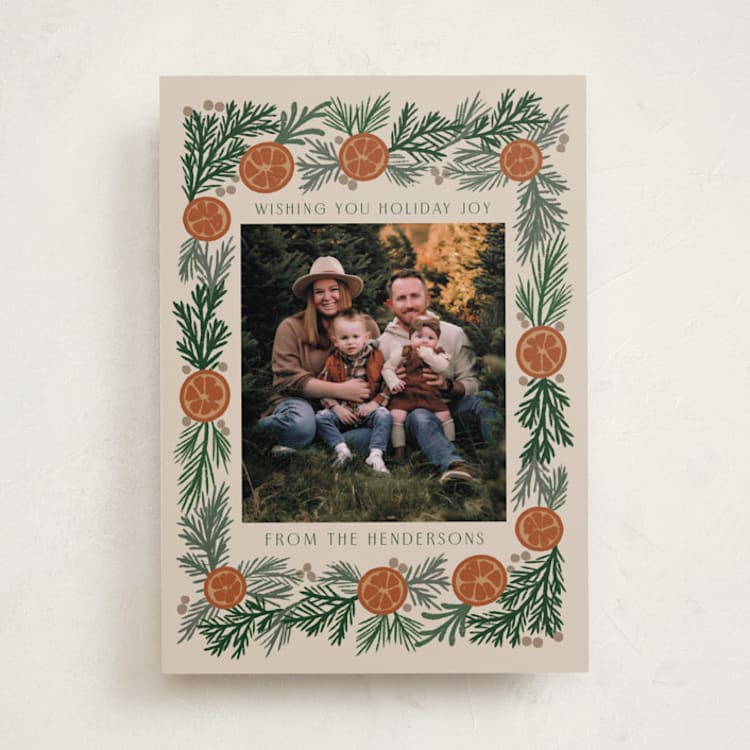 "Citrus Frame" - Holiday Cards in Hazelnut by Katharine Watson - Front